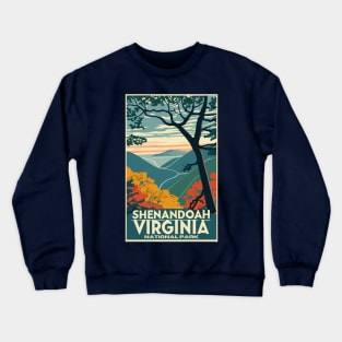 A Vintage Travel Art of the Shenandoah National Park - Virginia - US Crewneck Sweatshirt